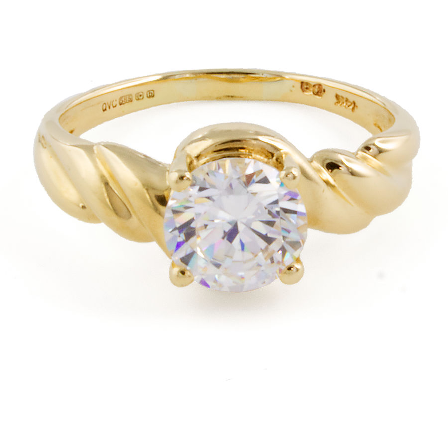 14ct Gold Cubic Zirconia Ring Size N